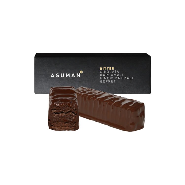 5'li Bitter Çikolata Kaplamalı Fındık Kremalı Gofret
