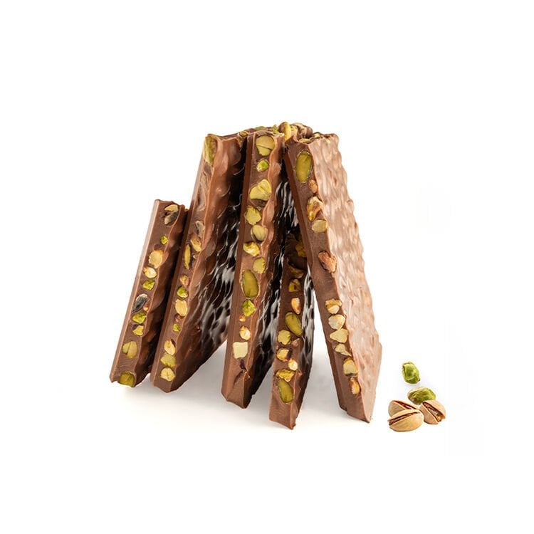 Antep Fıstıklı Sütlü Kırma Çikolata